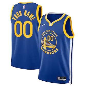 Custom Golden State Warriors Any Name And Number Unisex Blue Swingman Jersey - Association Edition