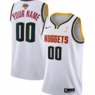Custom Men's Denver Nuggets White 2023 Finals Champions Association Edition Stitched Jersey