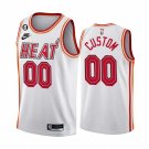 Custom Men's Miami Heat White 202223 Classic Edition With NO.6 Patch Stitched Basketball Jersey