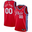 Custom Men's Philadelphia 76ers Active Player Red With NO.6 Patch Stitched Basketball Jersey