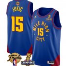 Custom Nuggets Active Player Blue 2023 Champions Patch And Finals Patch Stitched Basketball Jersey
