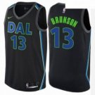 Dallas Mavericks #13 Jalen Brunson Swingman Black Jersey City Edition