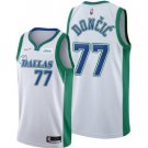 Dallas Mavericks #77 Luka Doncic 75th Anniversary City Edition White Stitched Basketball Jersey