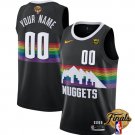 Denver Nuggets Customized Black 2023 Finals City Edition With NO.6 Patch Stitched Jersey