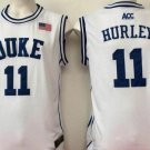 Duke Blue Devils #11 Bobby Hurley White Round Collar College Basketball Stitched Swingman Jersey
