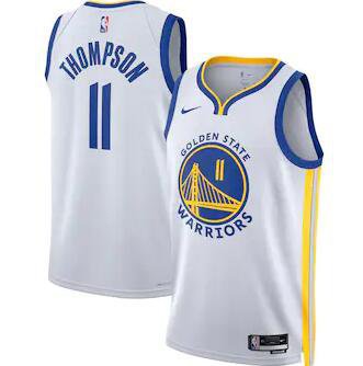 Golden State Warriors #11 Klay Thompson Unisex White 202223 Swingman Jersey - Association Edition