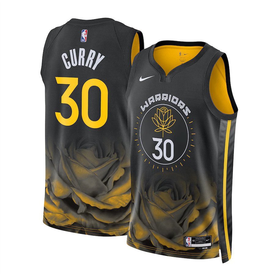Golden State Warriors #30 Stephen Curry Unisex Black 202223 Swingman City Edition Stitched Jersey