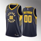 Indiana Pacers #00 Bennedict Mathurin Navy Icon Edition 75th Anniversary Stitched Basketball Jersey