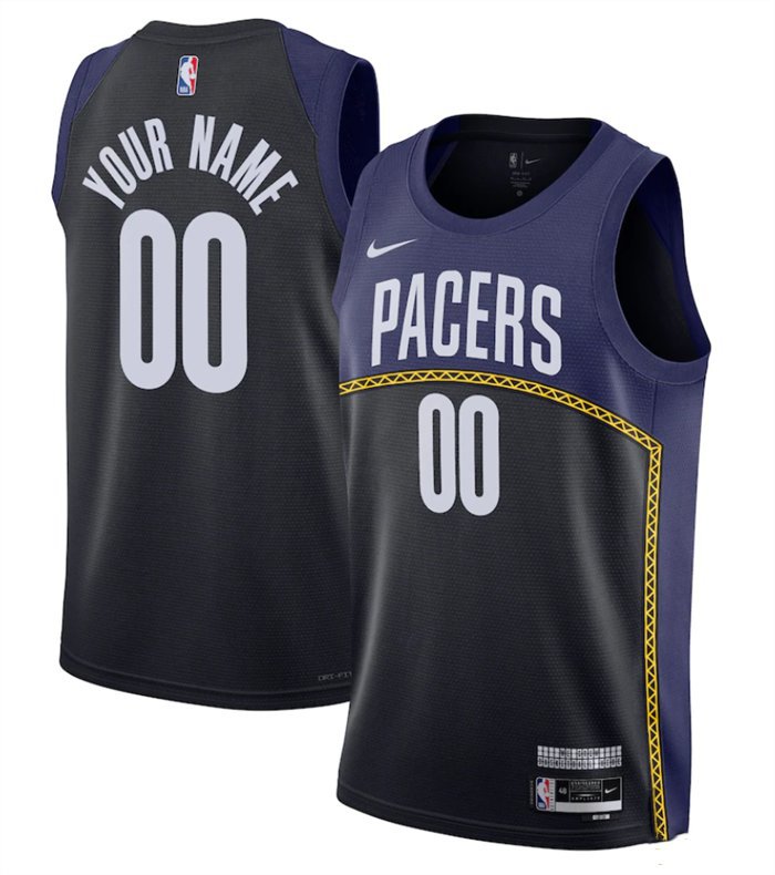 Indiana Pacers Active Player Custom NavyBlack 20222023 City Edition Stitched Basketball Jersey