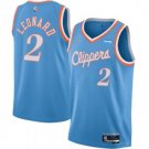 Los Angeles Clippers #2 Kawhi Leonard Light Blue City Edition Stitched Basketball Jersey