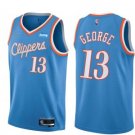 Los Angeles Clippers #13 Paul George Light Blue City Edition Stitched Basketball Jersey