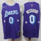 Los Angeles Lakers #0 Russell Westbrook Purple Diamond 2022 City Edition Swingman Stitched Jersey