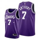 Los Angeles Lakers #7 Carmelo Anthony 2021 City Edition Purple 75th Anniversary Stitched Jersey