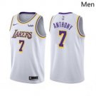 Men Los Angeles Lakers #7 Carmelo Anthony Association Edition White 2021 Stitched Jersey