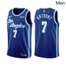 Men Los Angeles Lakers #7 Carmelo Anthony Classic Edition Blue 2021 Stitched Jersey