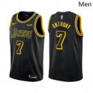 Men Los Angeles Lakers #7 Carmelo Anthony Mamba Inspired Black 2021 Stitched Jersey