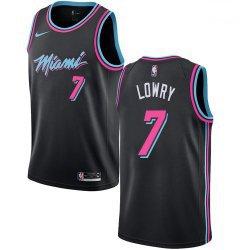 Men Miami Heat #7 Kyle Lowry Black Swingman City Edition 2018-19 Jersey