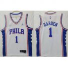 Men Philadelphia 76ers #1 James Harden white City edition Stitched jersey