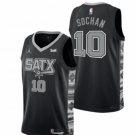 Men' San Antonio Spurs #10 Jeremy Sochan 2022-23 Black Stitched Basketball Jersey