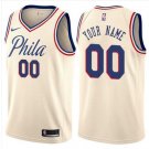 Men's 76ers Personalized Custom Cream City Edition jersey