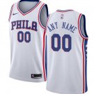 Men's 76ers Personalized Custom White Association Edition jersey
