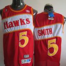 Men's Atlanta Hawks #5 Josh Smith Red Stitched Throwback Jersey