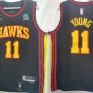 Men's Atlanta Hawks #11 Trae Young Black Stitched Jersey