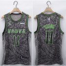 Men's Atlanta Hawks #11 Trae Young Fashion Edition Stitched Baseball Jersey