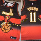 Men's Atlanta Hawks #11 Trae Young Red Throwback Stitched Jersey