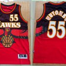 Men's Atlanta Hawks #55 Dikembe Mutombo Red Vintage Basketball Jersey Stitched