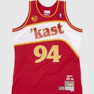 Men's Atlanta Hawks #94 Dungeon Red Throwback Swingman Stitched Jersey