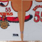 Men's Atlanta Hawks Dikembe Mutombo White Throwback Basketball Jersey Embroidered
