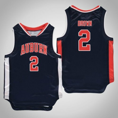 Men's Auburn Tigers Bryce Brown Navy College Basketball Jersey Stitched