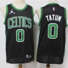 Men's Boston Celtics #0 Jayson Tatum Black 75th Anniversary Diamond 2021 Stitched Jersey