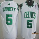 Men's Boston Celtics #5 Kevin Garnett White Stitched Basketball Jersey