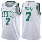 Men's Boston Celtics #7 Jaylen Brown 75th Anniversary White Stitched Basketball Jersey