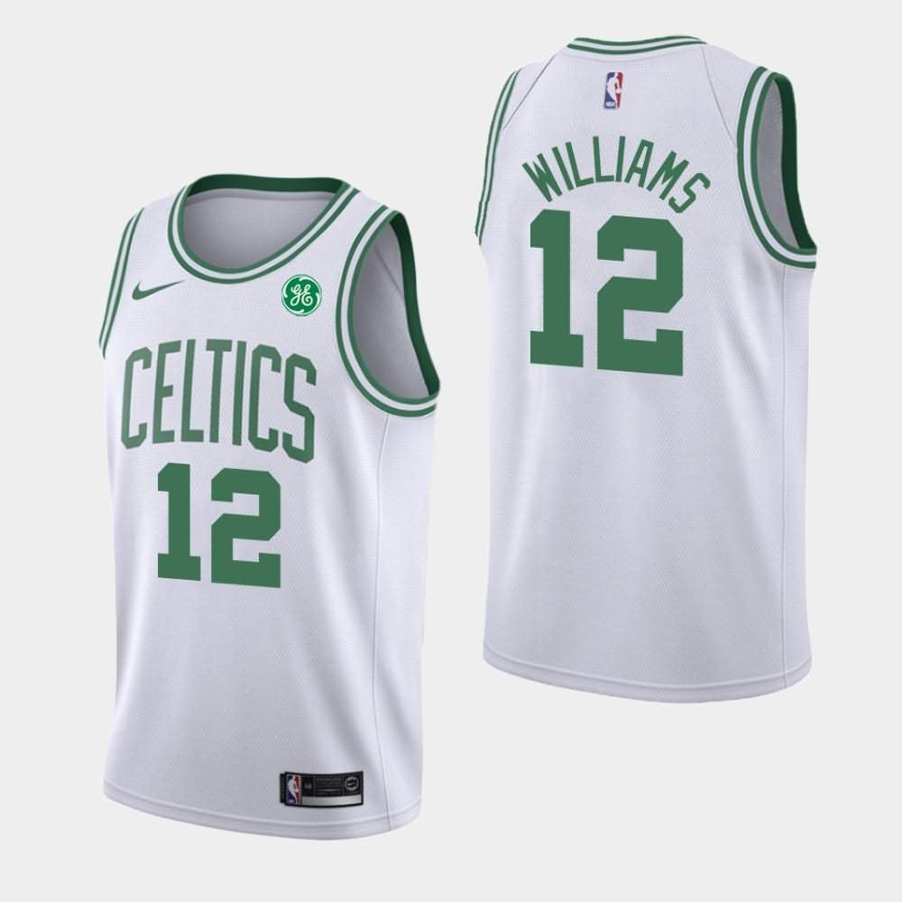 Men's Boston Celtics #12 Grant Williams White Jersey