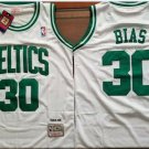 Men's Boston Celtics #30 Len Bias White Swingman Throwback Basketball Jersey