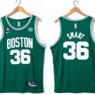Men's Boston Celtics #36 Marcus Smart Green No.6 Patch Stitched Basketball Jersey