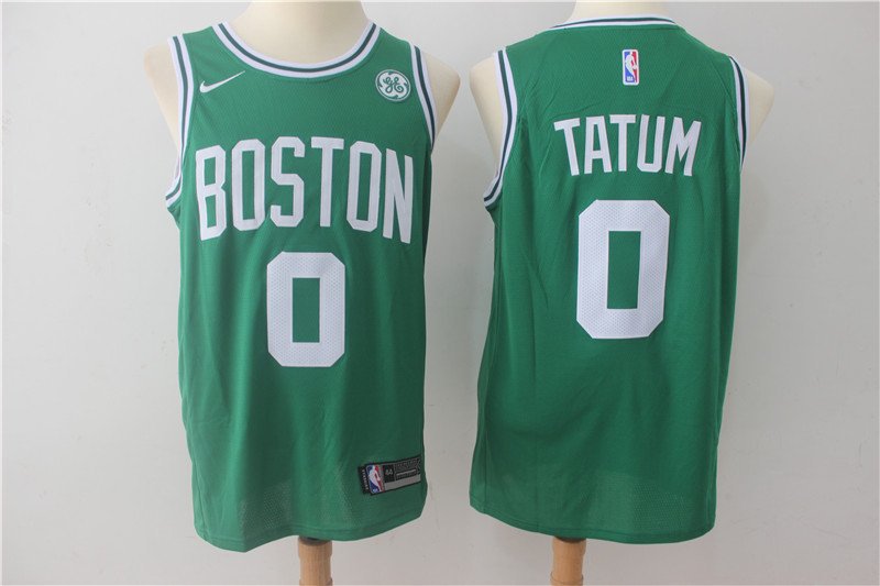 Men's Boston Celtics Jayson Tatum Green Basketball Jersey Embroidered