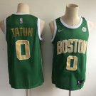 Men's Boston Celtics Jayson Tatum Green Earned Edition Basketball Jersey Embroidered