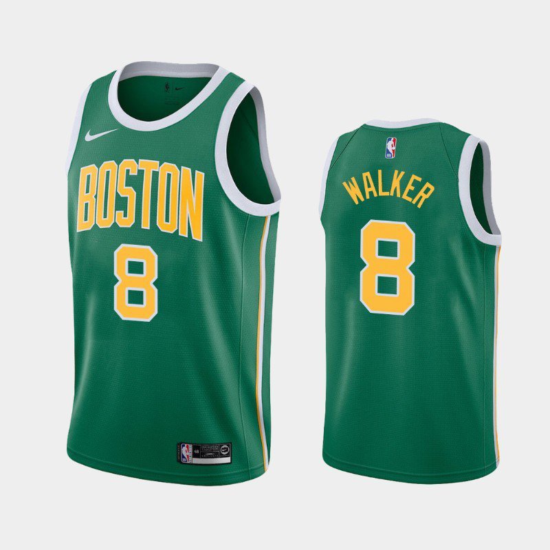 Men's Boston Celtics Kemba Walker Green Earned Edition Basketball Jersey