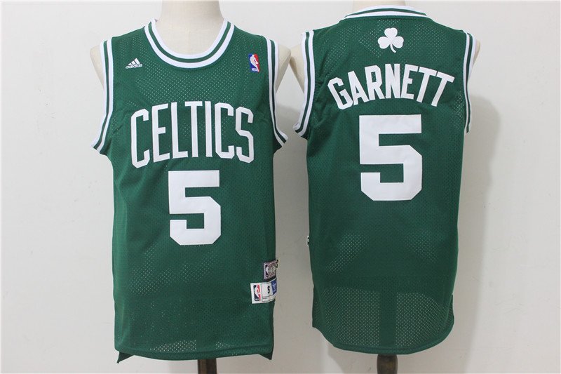 Men's Boston Celtics Kevin Garnett Green Throwback Basketball Jersey Embroidered
