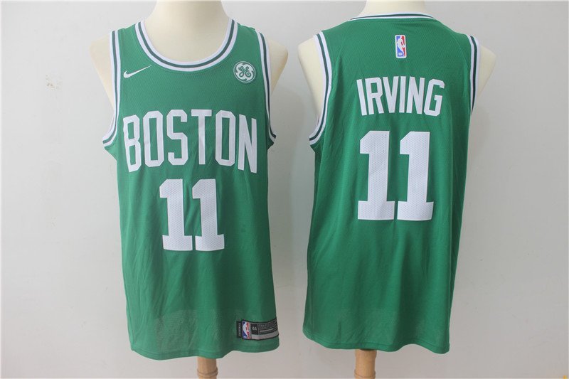 Men's Boston Celtics Kyrie Irving Green Basketball Jersey Embroidered