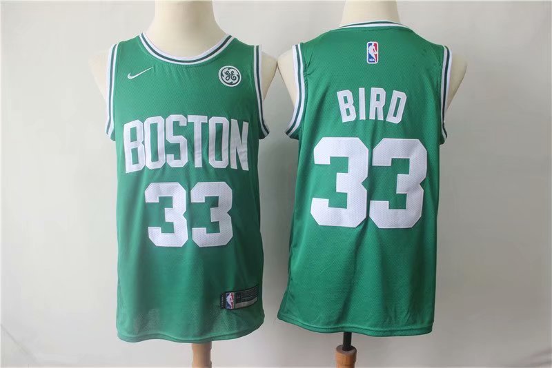 Men's Boston Celtics Larry Bird Green Basketball Jersey Embroidered