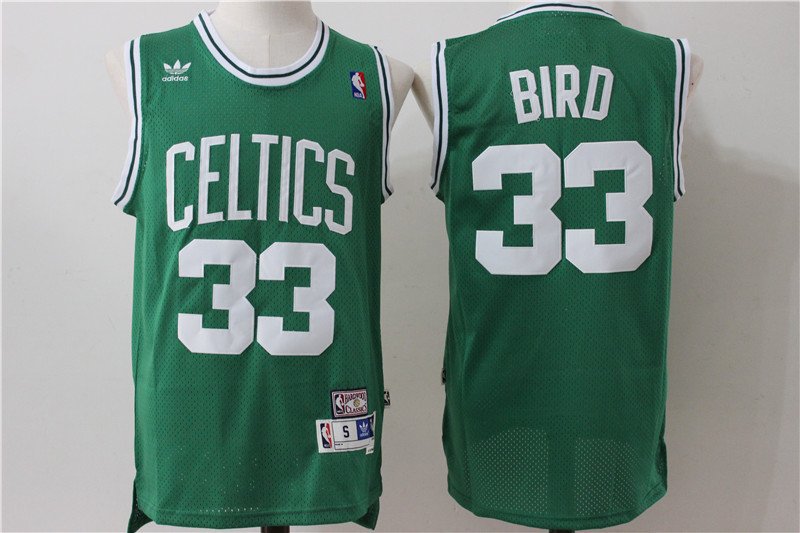 Men's Boston Celtics Larry Bird Green Throwback Basketball Jersey Embroidered