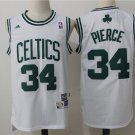 Men's Boston Celtics Paul Pierce White Throwback Basketball Jersey Embroidered