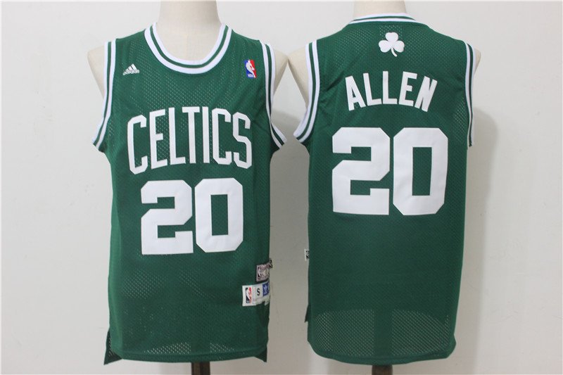 Men's Boston Celtics Ray Allen Green Throwback Basketball Jersey Embroidered