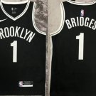 Men's Brooklyn Nets #1 Mikal Bridges Black Stitched Basketball Jersey