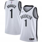 Men's Brooklyn Nets #1 Mikal Bridges White Stitched Basketball Jersey